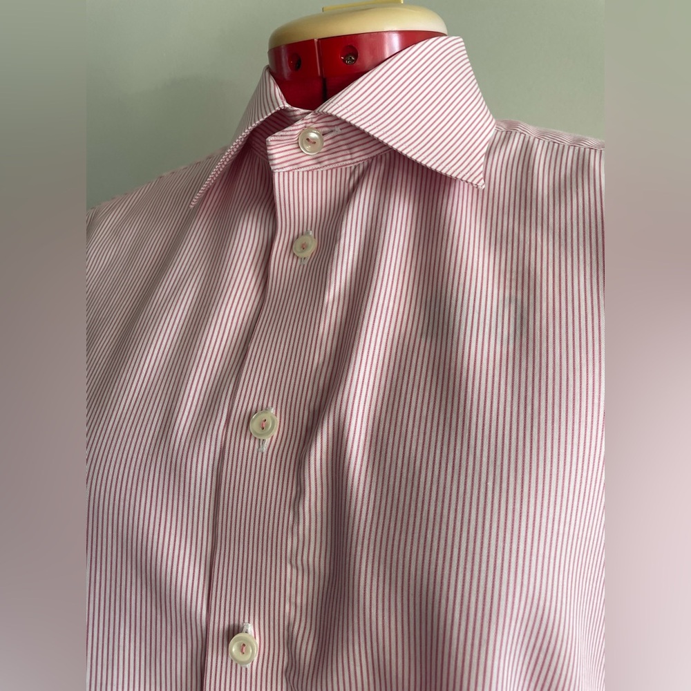 ETON - Cotton pink striped dress shirt Size 41 (16” neck) Contemporary fit